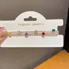 Pulsera de Flor con Circonita Bañada en Oro Real de 18 Quilates, Pulsera de Lujo Ligero y de Gama Alta, Joyería Exquisita y Personalizada para el Uso Diario de Mujeres