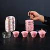 Juego de Té de Viaje para Mujer Zisha Exterior Una Tetera Cinco Tazas Portátil Una Tetera Cinco Tazas Separación de Agua y Té Taza Rápida
