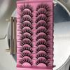 Fábrica de Cílios Postiços Transfronteiriços Dingsen 10 Pares de Cílios Postiços com Curvatura L, Naturalmente Espessos e Cheios