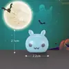 Micro-paisagem carnuda pequenos ornamentos nova lâmpada de abóbora bonito fantasma vampiro criativo chaveiro enfeites de Halloween