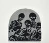 23 chapéu de malha de halloween engraçado de halloween de halloween de caveira dia dos mortos personalidade criativa chapéu jacquard chapéu frio