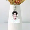 Llavero Acrílico Blanco Doble Cara de Xiao Zhan Colgante para Bolsa de Fan Support Colgante para Mochila Mercancía de Celebridad Diseño Personalizado