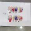 Nai Zi Uñas Portátiles Completamente Hechas a Mano Modelo Nuevo Otoño/Invierno B273 Talladas a Mano Estilo Francés Modelo de Exportación Elegantes Pegatinas para Uñas
