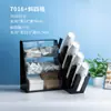 Portavasos de Papel Acrílico Caja de Almacenamiento para Tapas y Popotes Tienda de Café y Té con Leche Bar Estante de Almacenamiento para Suministros Desechables Comercial