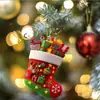Adornos Colgantes Decorativos para Ambiente Festivo 2025 Serie Acrílica Calcetines de Navidad Planos Nuevo Diseño Decoraciones Navideñas Transfronterizas para Árbol