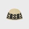 Chapéu de tricô de lã jacquard de correspondência de cores rombo de estilo coreano all-match quente retrô outono e inverno design de chapéu de lã senso de rosto pequeno