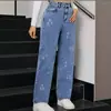 2026 AliExpress Moda Retro de Venta Caliente para Mujer Versátiles Jeans Pierna Ancha Rectos Caídos Sueltos Pantalones Largos