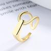 Anillo de botón de línea de plata esterlina 925 para mujer, diseño de nicho 2022, anillo abierto con personalidad, elegante joyería para las orejas.