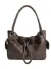 Bolsa de Cordão com Padrão de Lichia Design de Nicho, Bolsa de Ombro com Fechamento de Cordão para Mulheres, Novo Modelo 2026, Bolsa de Mão Nuvem com Grande Capacidade
