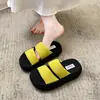 Chanclas de Verano Versátiles Negras de Suela Gruesa para Aumentar Altura, de una Sola Tira para Mujer, para Uso en Exteriores, Nueva Moda 2026, Combinan Bien con Faldas, Sandalias de Punta Abierta