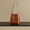 Bolso Retro de Gran Capacidad 2026 Otoño e Invierno Nueva Moda Textura Bolso Cubo Ropa de Trabajo Diaria Bolso de Hombro Bolso Cruzado