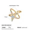 Anel de Estrela do Mar Versátil de Luxo Leve Transfronteiriço Europeu e Americano Taina com Design Único Gotejamento de Óleo Série Oceano Joias Femininas Atacado