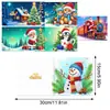 Tarjetas de Felicitación Navideñas Populares Transfronterizas Multiserie Hechas a Mano con Diamantes Juego de 9 Piezas con Sobres Pegatina de Diamante Dibujos Animados Juego de 6 Piezas