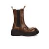 Botines Chelsea Cortos de Nuevo Estilo para Mujer, 6cm, Piel de Caballo Texturizada, Banda Elástica, Suela Gruesa, Tacón Grueso, Estilo Delgado de Primavera, Transfronterizo