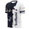 Camiseta Deportiva de Verano 3D con Estampado Digital de Equipo de la NFL Europea y Americana Transfronteriza 2024 para Hombre y Mujer, Manga Corta, Cuello Redondo