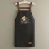 Avental 2024 Novo Modelo Urso Bonito Avental Doméstico de Cozinha Impermeável e à Prova de Óleo Avental Unissex Roupa de Trabalho Avental de Cintura Fashion