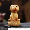 Pet de Chá do Zodíaco em Argila Roxa Giratório Ornamento Criativo Mesa de Chá Giratória Mesa de Chá Brinquedo de Chá Decoração de Mesa de Escritório