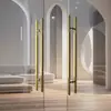Manija de Puerta de Madera para Hotel Acero Inoxidable Restaurante Habitación Privada Manija de Puerta de Vidrio en Stock Oficina Minimalista Moderna