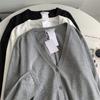 Indústria Pesada Primavera Novo Estilo Cardigã de Botão Tops Soltos Slim Finos Moda Tricotados Mais Fáceis de Combinar Top Casual