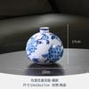 Jarrón hidropónico de cerámica azul y blanco adornos chinos sala de estar arreglo floral flor de simulación porche mueble de TV accesorios creativos para el hogar
