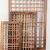 Estilo Japonés y Coreano Retro Rejillas de Madera Ventana de Flores Guardería Rincón de Plantas Decoración de Pared Valla de Madera Patio Jardín Valla de Madera