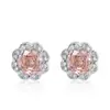 Nuevo Anillo Octogonal Corte Rosa Milenio de Amazon, Collar Colgante de Girasol, Pendientes de Lujo de Gama Alta para Mujer