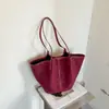 Moda coreana y japonesa simple y elegante 2026 nuevo bolso de hombro para mujer de otoño, bolso de mano de gran capacidad para el trabajo, conjunto de bolsos tote