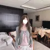 Camiseta de Manga Larga con Cordones de Color Contrastante Dulce y Picante Americana para Mujer, Nuevo Estilo Primavera/Otoño 2026, Falsa de Dos Piezas, Adelgazante, Top Versátil
