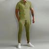 Aliexpress Novo Polo Masculino de Manga Curta com Estampa 3D Gradiente Calças Casual Roupa Esportiva Exportação Roupas Masculinas