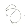 Moda coreana Ins Joyería de Plata Moderna Plata de Ley S925 Mariposa Perla de Agua Dulce Collar Elegante Elegante Fresco y Versátil