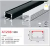 Fita de LED Linear Dupla Linha Pré-instalada em Perfil de Alumínio com Acabamento Cinza para Teto, Fita LED Rígida com Iluminação para Cima Sem Luz Principal
