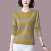 2024 Nueva moda de otoño de gama alta para madres de mediana edad, camisa pequeña de otoño, camiseta de manga larga antiedad que cubre el vientre, top de mujer de moda
