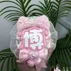 Chen Zheyuan (Yuan) Celebridad Hecha a Sí Misma Colgante de Bolso Qihang Mini Abanico Reflectante Etiqueta de Nombre Set Completo Terminado Hecho a Mano