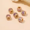 Set de Preservación del Color para Bolsas de Oro de 18K Accesorios de Cuentas de Zirconia de Color Cubo de Cuentas Espaciadoras Taladro de Cuentas Accesorios para Pulseras de Cuentas