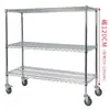 Almacén de Fábrica Estanterías de Malla de Alambre Cromado Estantería de Almacenamiento Multicapa de Acero Inoxidable Estantería de Almacenamiento para el Hogar Estantería Giratoria Móvil con Ruedas