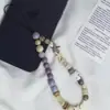 Diseño Original Ins Lodo de Taro Pop Color Cálido Suave Cadena para Colgar Teléfono Móvil DIY Hecha a Mano con Cuentas Cadena para Colgar Cámara CCD