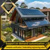 Invernadero Solar de Vidrio Fotovoltaico Integrado en Edificios Personalizado, Invernadero de Vidrio de Aleación de Aluminio