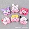 Bonitos Tocados, Zuecos, Accesorios de Dibujos Animados para Cosplay de Sanrio, Accesorios para el Cabello de Resina de Kirby, Parches de Estrella para Ropa al por Mayor
