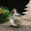 Bola de Natal com tema de Natal com luz de LED transparente, enfeites para pendurar garrafas, suprimentos criativos para festa de aniversário, bola para pendurar em árvore de Natal, atacado