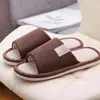 Chinelos de Linho Japonês para Mulheres Primavera e Outono Casa Interior Algodão e Linho Fofo Silencioso Antiderrapante Sola Grossa Chinelos de Banheiro para Homens Atacado