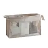 Bolsa de cosméticos de viaje simple colgante de gran capacidad bolsa de almacenamiento de cosméticos portátil para viaje de negocios portátil de malla bolsa de aseo