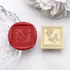 Sello de cera transfronterizo con cabeza de cobre con patrones de luna, rosa y mariposa, cabeza de sello universal, accesorio de decoración para invitaciones de boda