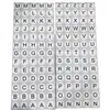 Pegatinas Redondas de Alfabeto Abc Autoadhesivas para Transmisión en Vivo, Números, Etiquetas de Talla para Ropa Interior y Sujetadores, Letras Inglesas de 14 mm
