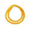 Tiras con Cuentas de Ágata Amarilla Natural para Joyería DIY con Cuentas Sueltas Productos Semi-Terminados Agujero Completo Venta al por Mayor en Stock Cuentas Redondas de Ágata
