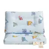 Almohada infantil de gasa de doble capa 100% algodón, almohada para siesta de jardín de infantes, almohada de dibujos animados cómoda para bebé, almohada para el hogar lavable a máquina
