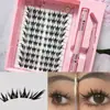 Kit de Cola para Cílios Postiços Transfronteiriço, Grande Capacidade, Novo Estilo Chinês, Cílios Postiços Segmentados Realistas Tipo Raposa, Raposa de Nove Caudas