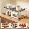 Prateleira para Micro-ondas de Cozinha Casa Rack de Armazenamento Multifuncional para Temperos Prateleira Camada Interna Expansível para Armário Sob a Pia