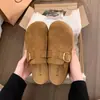 Tamancos de sola grossa, estilosos, para outono, bico fechado, estilo Birkenstock versátil, novas pantufas femininas para exterior da moda 2026