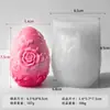 Jiahui Mei Huevo de Pascua Vela Molde de Silicona Huevo Flor Tridimensional Herramienta de Pulido de Yeso Aromaterapia Hecho a Mano