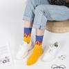 Calcetines de Comercio Exterior Transfronterizo para Hombres y Mujeres, Calcetines de Media Pantorrilla, Calcetines de Llama Modernos y Versátiles, Calcetines Deportivos Hip-Hop de Calle Europeos y Americanos